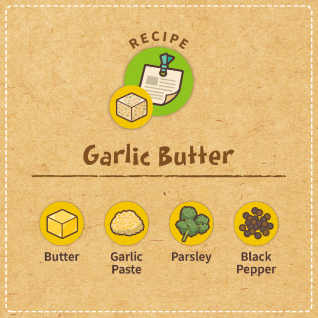 ガーリックバターのレシピ